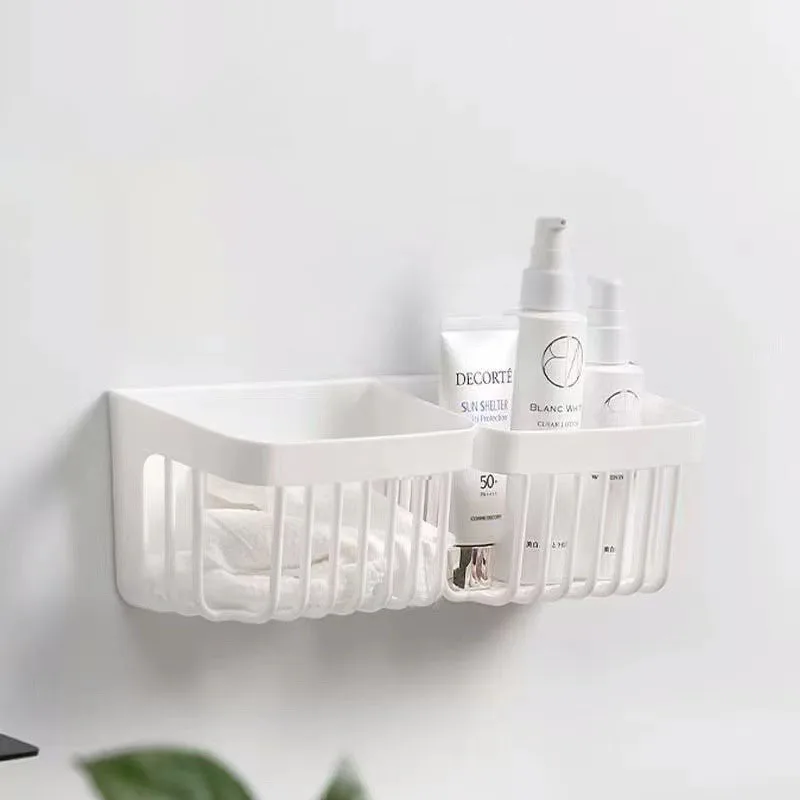Regale, selbstklebend, ohne Bohren, Badezimmerregal, Aufbewahrungsregal, Wandmontage, Organizer für Küche, Badezimmer, Regale, Duschregal
