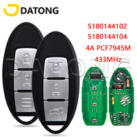 Datong World Car Remote Control Key For Nisan X-Trail Qashqai March K13 2014-2017 S180144102 S180144104 4A 433MHz Promixity Card