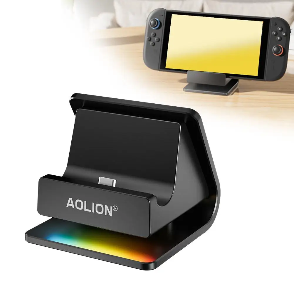 Controller-Ladestation für Nintendo Switch 2, Joycons, tragbare RGB-Basis, Ladestation für Switch 2-Zubehör