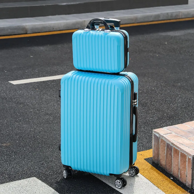 Mala de viagem de duas peças, grande capacidade, 14 polegadas, 20-24 polegadas, conjunto de bagagem de viagem, adequado para bagagem de viagem