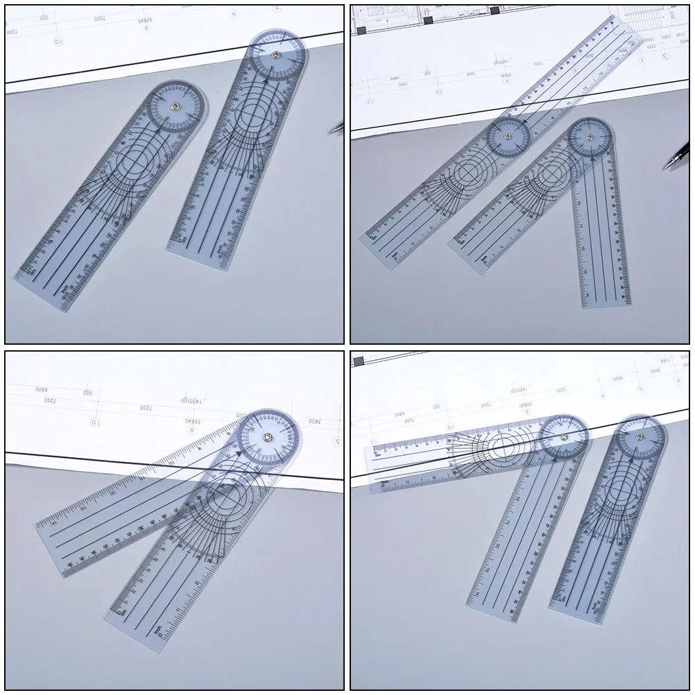 

Plastic Angle Ruler PVC Medical Goniometer Spinal Rotary Protractor Clear Tool For Physical Therapy Patient Evaluation