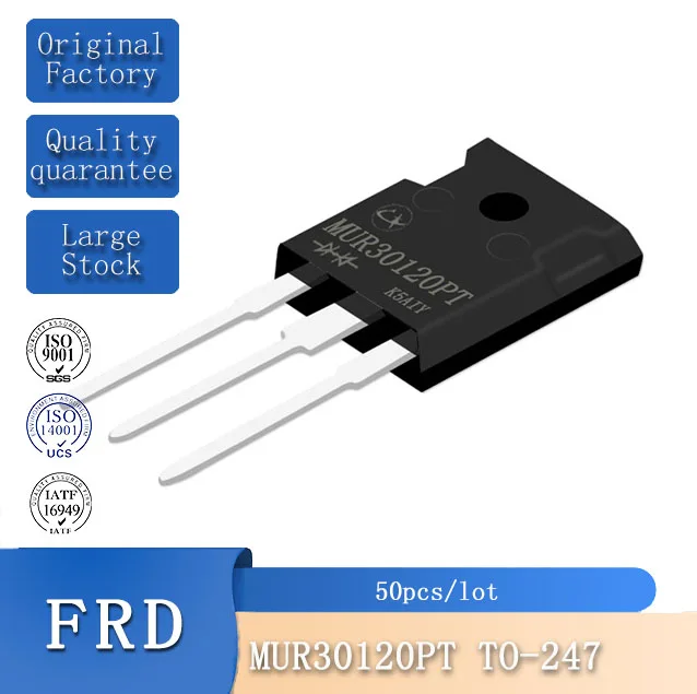 50pcs MUR30120PT 30A 1200V TO-247 ULTRAFAST RECOVERY RECTIFIERS