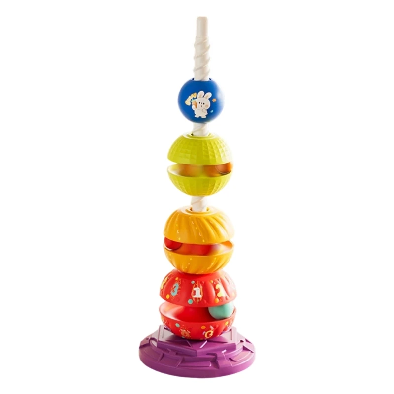 Interactive Stacking Tower Learning Toy Toddler Educational Fine Motor Skill Toy 15UB