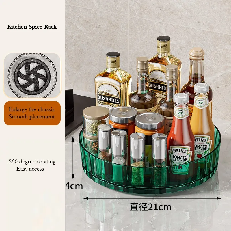 رف تخزين مانع للإنزلاق للمطبخ ، دوار ، منظم توابل ، رف للثلاجة ، سوزان كسول ، قرص دوار ، لوازم #5