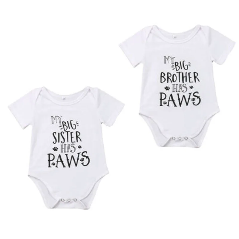 2019-04-16 Lioraitiin 0-18M Newborn Infant Baby Boy Girl Cotton Romper Short Sleeve Print Letter Jumpsuit Funny Clothes Costume