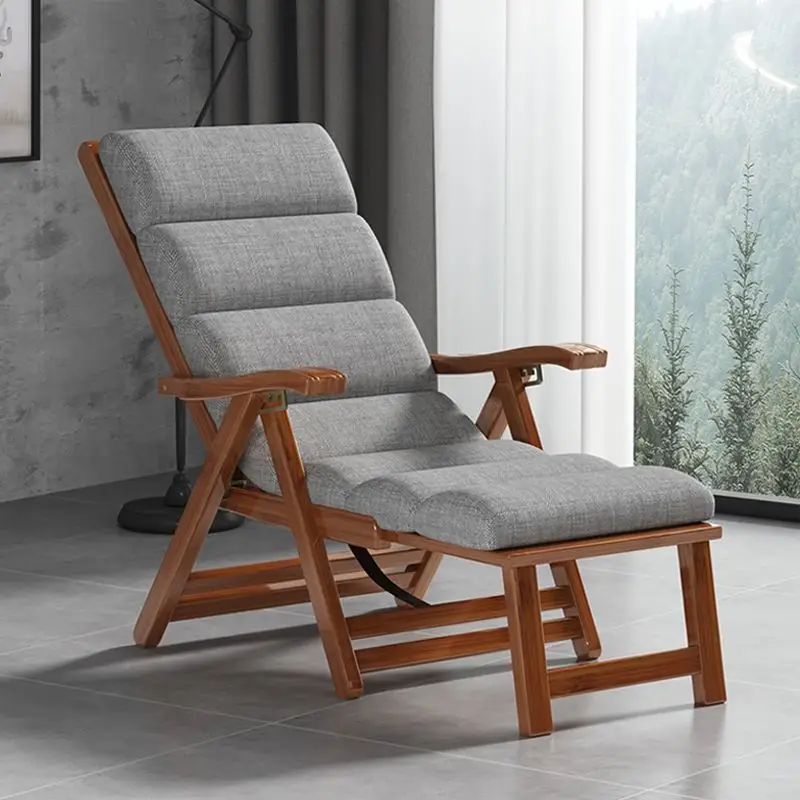 

Deckchair balcony home leisure winter foldable lunch break suitable for the elderly bamboo couch lazy chair