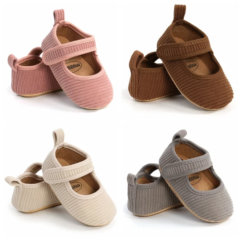 

Solid Color Baby Girls Prewalker Anti-slip Shoes for Spring Autumn