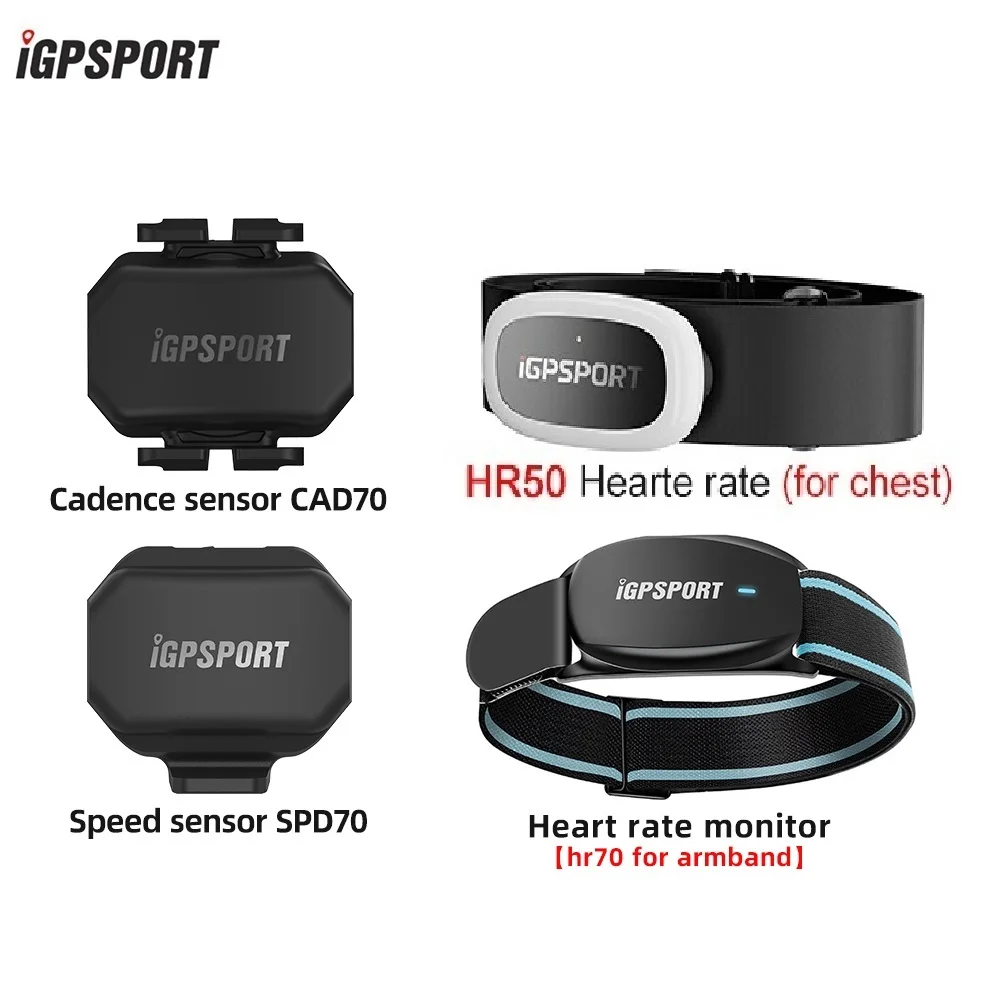 IGPSPORT CAD70 SPD70 Speed Sensor Dual Mode Support Bike Cadence HR50 HR70 Heart Rate Monitor For IGPSPORT Garmin Computer etc ﻿