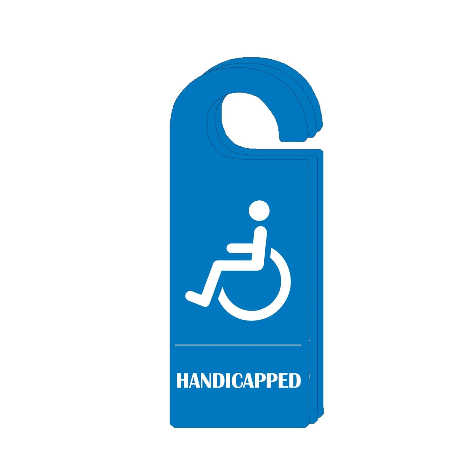 Handicap Parking Sign 3.5 * 8.5 Inch Parking Permit Safety Sign 2 Pcs Disabled Permit Hanger Tag Blue Disabled Wheelchair Symbol