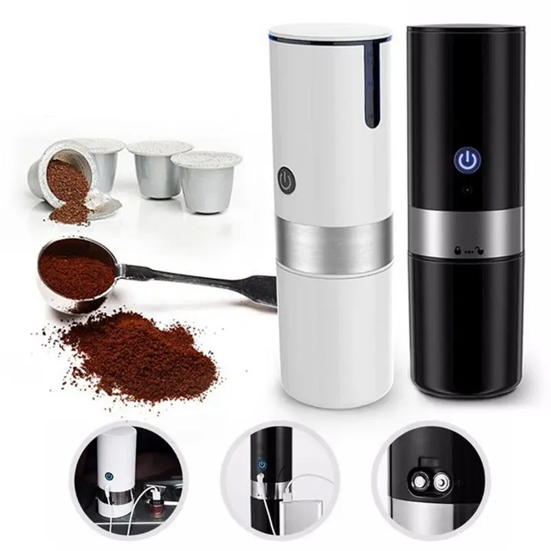 Automatic Mini Car Use Drip Coffee maker Machine Make Coffee Tea Use K Capsule DIY Ground Coffee Can Heat Water Drive Mode