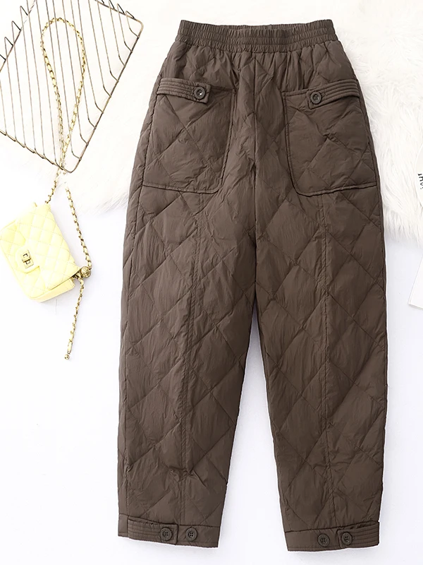 الشتاء Faion حجم كبير المرأة أسفل السراويل القطنية مستقيم الساق عارضة الدفء ملابس خارجية أمي الملابس Thiened لا مرونة #2