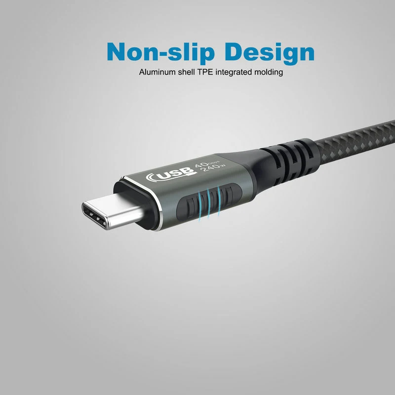 USB4 40Gbps USB-C to C Cable, 8K60Hz Video, 240W PD Fast Charge, Thunderbolt 3/4, for Laptop/SSD/Monitor, 0.5/1/1.5/2M