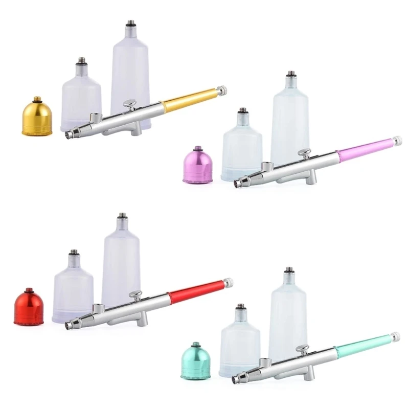 Imagem -03 - Single Action Airbrush Gravity Feed Pistolas de Pintura Decoração do Bolo Nail Art Manicure Model Tattooing Car Paint Tools 03 mm