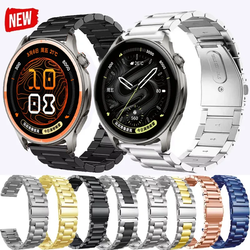 18MM 22MM Wrist Band For Oppo Watch S2/S/4Pro/OnePlus Watch 4 3 2 2R/OnePlus 3 46mm 43mm/Lite Metal Strap For Oppo Watch X X2 X3