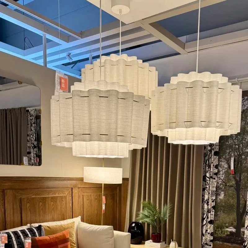 

Wabi Sabi Style Fabric Pendant Light Japanese Retro Chandelier For LivingRoom Bedroom Dining Room Restaurant Home Decor Lighting