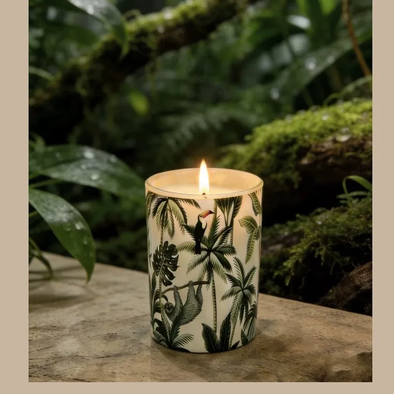 Glass Jar Soy Wax Scented Candle Smokeless Aroma Home Fragrance Luxury Minimalist Candle Box Birthday Housewarming Gift