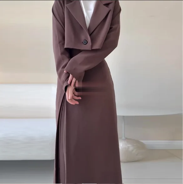

Freshly Launched Solid - Color Flared Style Long Skirt Set: A Perfect Blend of Elegance