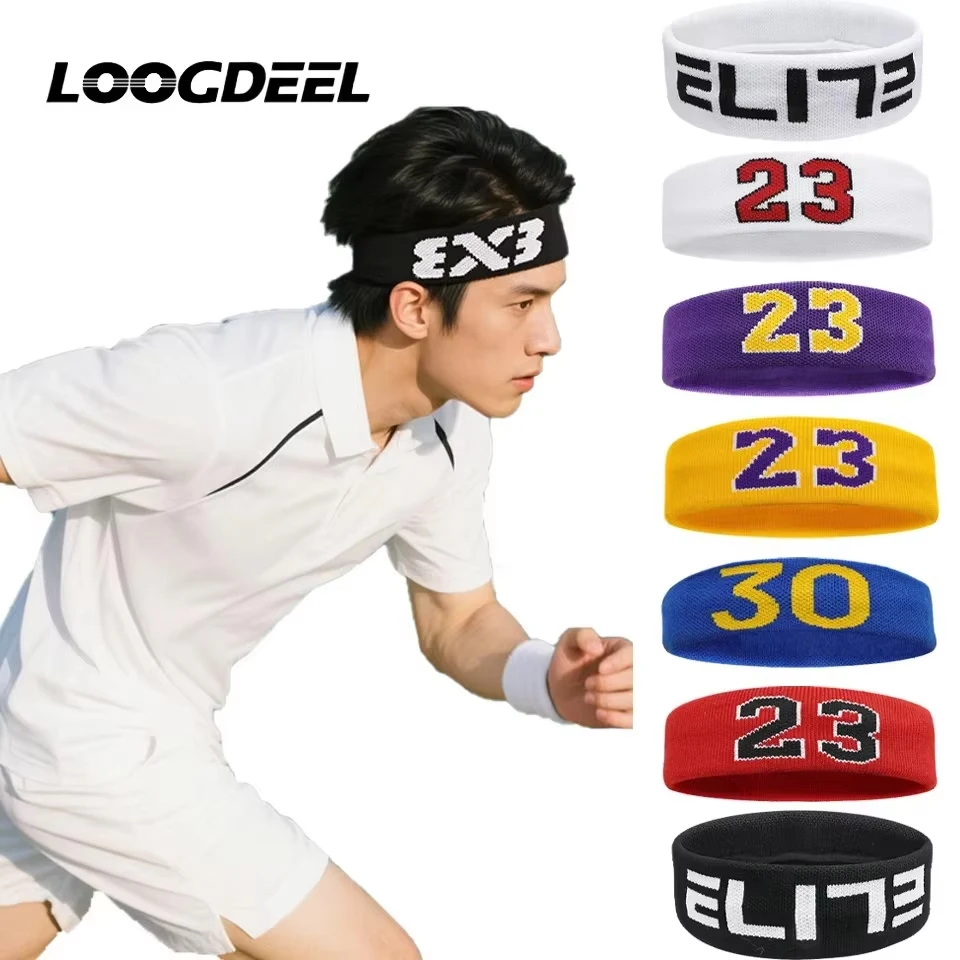 Loogdeel 1Pcs Elastic Antiperspirant Sweatband Protection Basketball Tennis Adult Kids Gym Fitness Sweat Hair Band