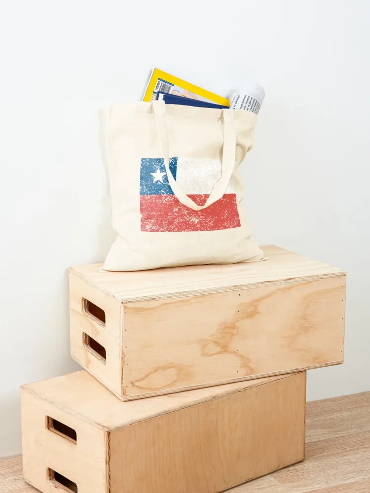 Chile Flag Tote Bag Shopper bag free delivery bags cloth bag woman tote