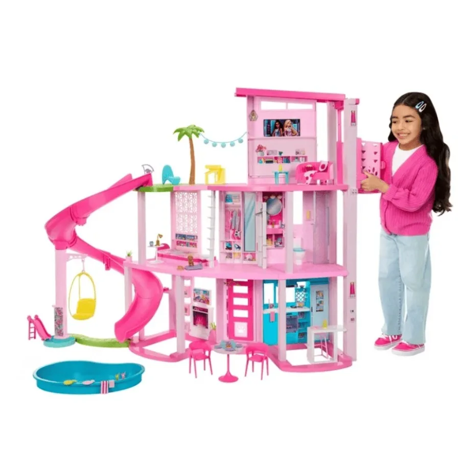 

Dreamhouse Pool Party Doll House and Playset with 75+ Pieces 45 in