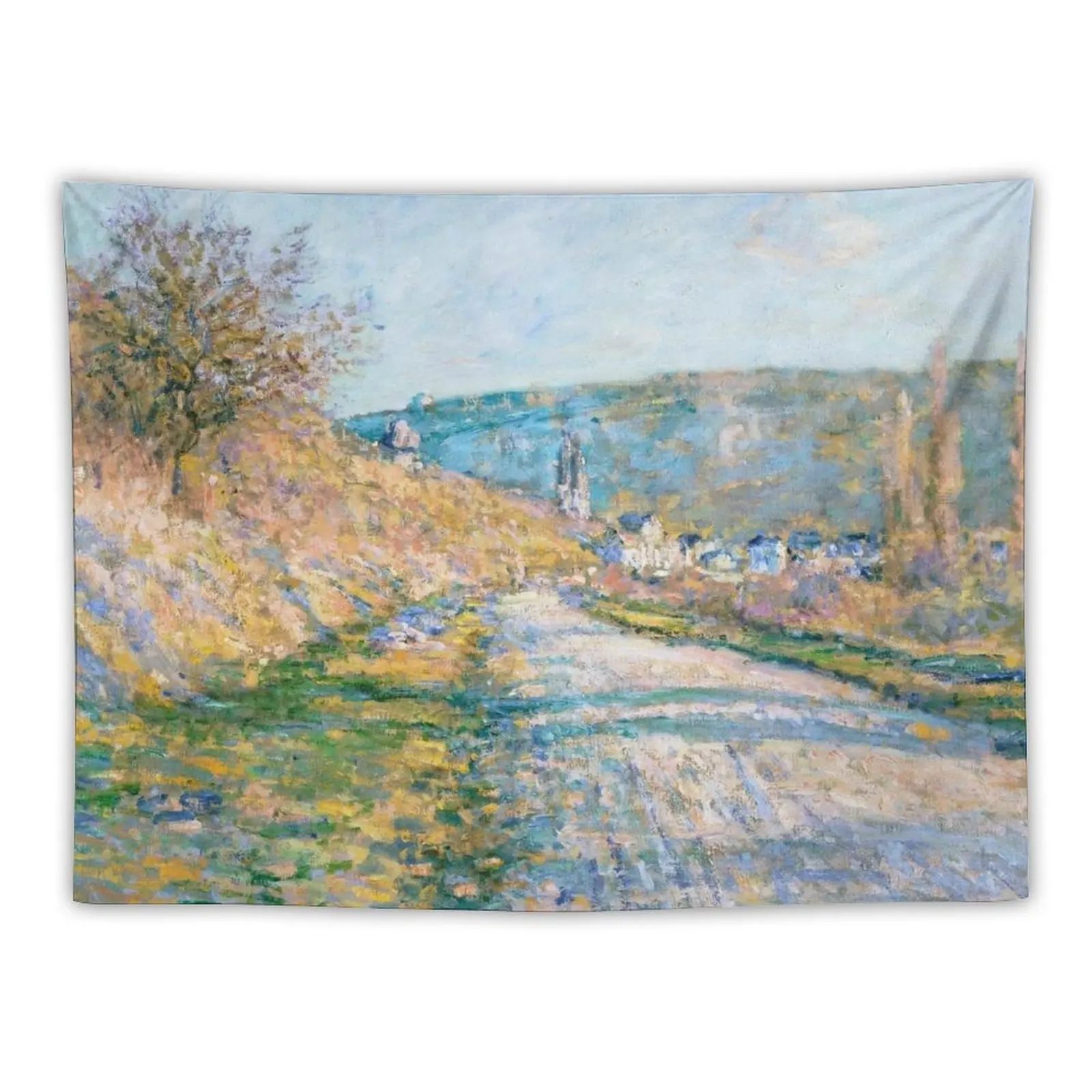 

New Claude Monet - The Road to Vétheuil Tapestry Home Decorations Aesthetic Carpet On The Wall