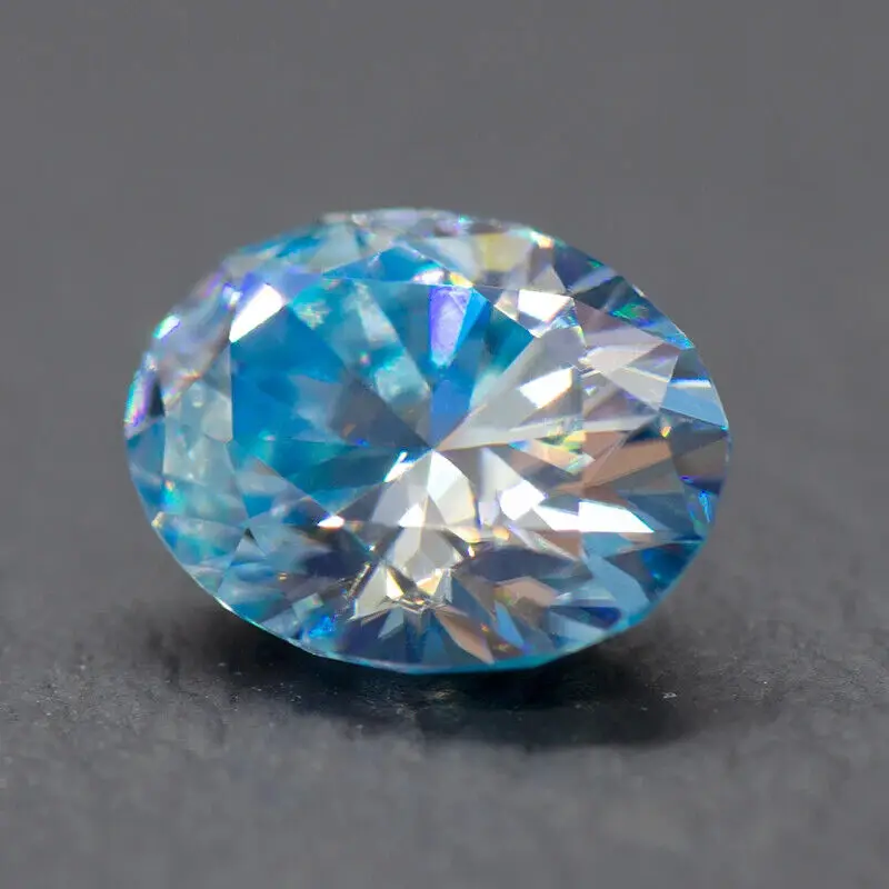 L-Aquamarine  Gemstones 1ct 2ct 3ct Shining Fine  Moissanites  Oval Lab Grown Diamonds  DIY Jewelry  Material Free Shipping