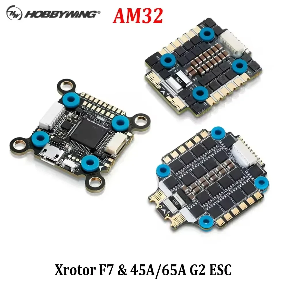 RoRuSHobbywing Xrotor AM32 45A/65A 4in1 G2 ESC 3-6S F7 Convertible Flight Controller Combo For RC FPV Racing Airplane Parts
