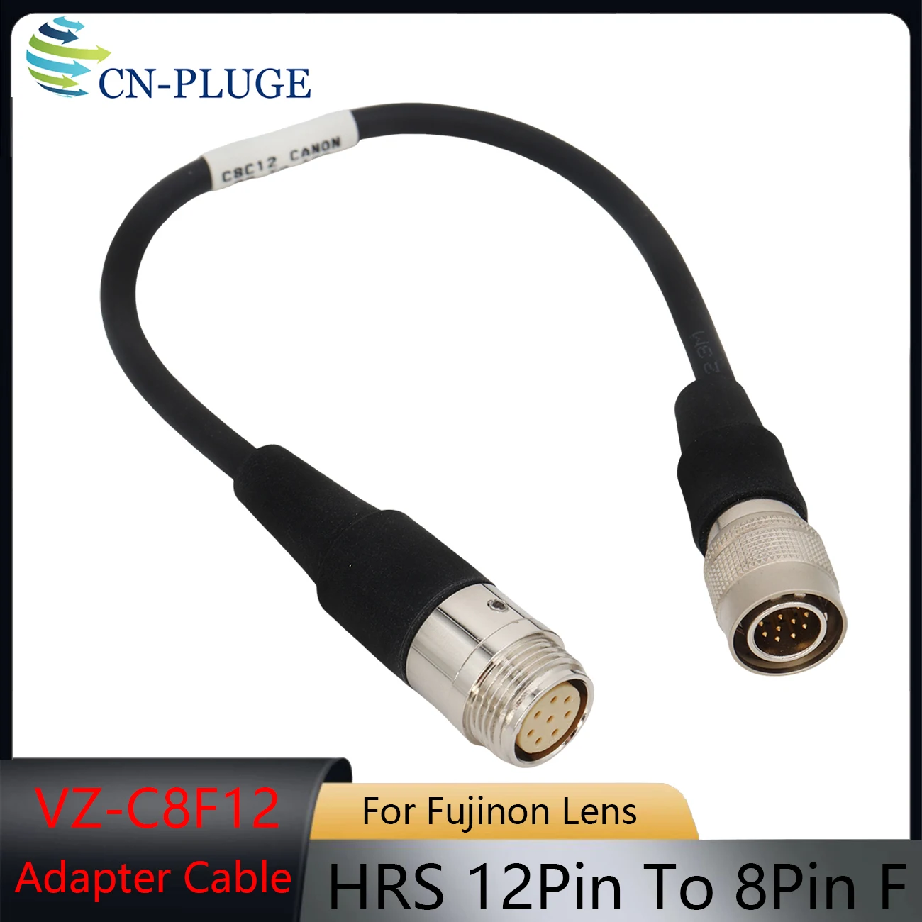 For VZ-C8F12 Canon Servo Controller 8Pin to Hirose 12 Pin Control Fujinon Lens Conversion Cable