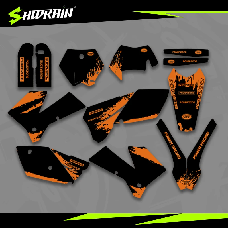 

Мотоциклетные графические фоны Sawrain, наборы наклеек для KTM EXC XCW SXF 05-06SXF 06-07EXC 003