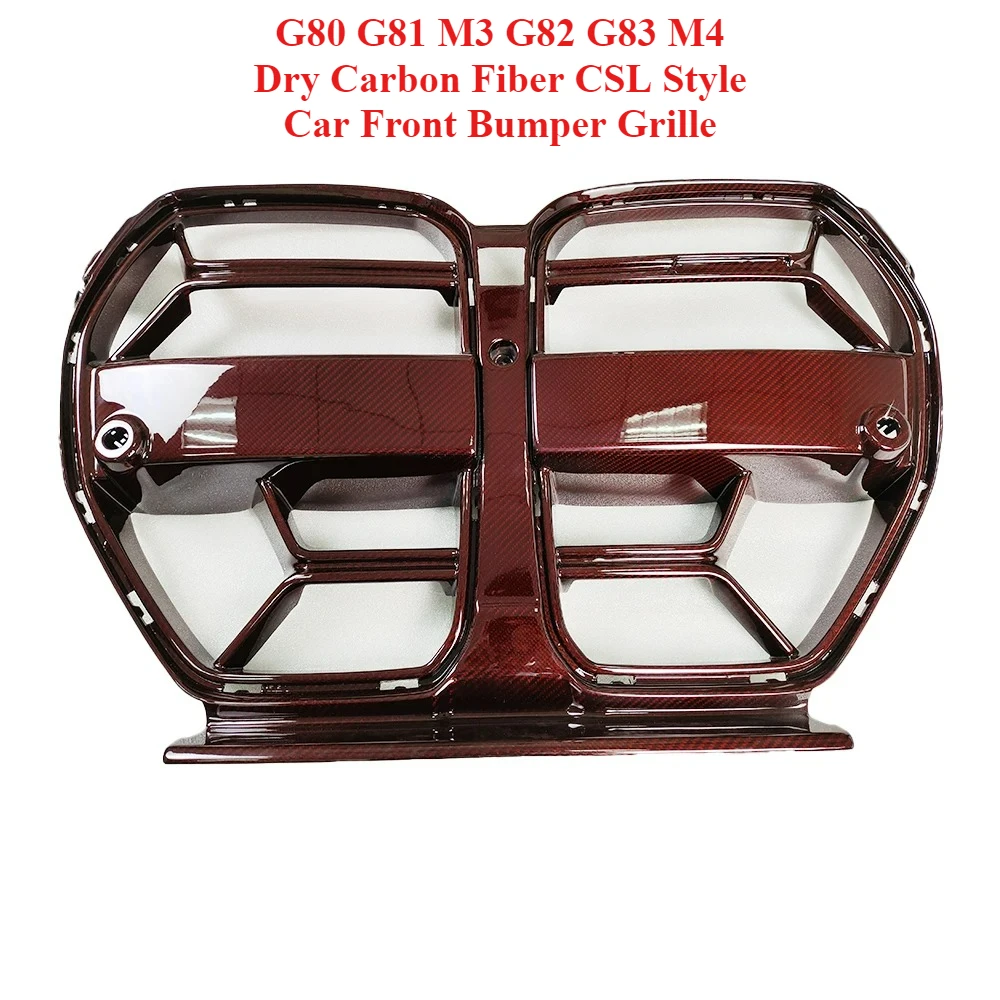 

High Standard Quality Inspection Applicable ToBMW G80 G81 M3 G82 G83 M4 Dry Carbon Fiber CSL Style Car Front Bumper Grille