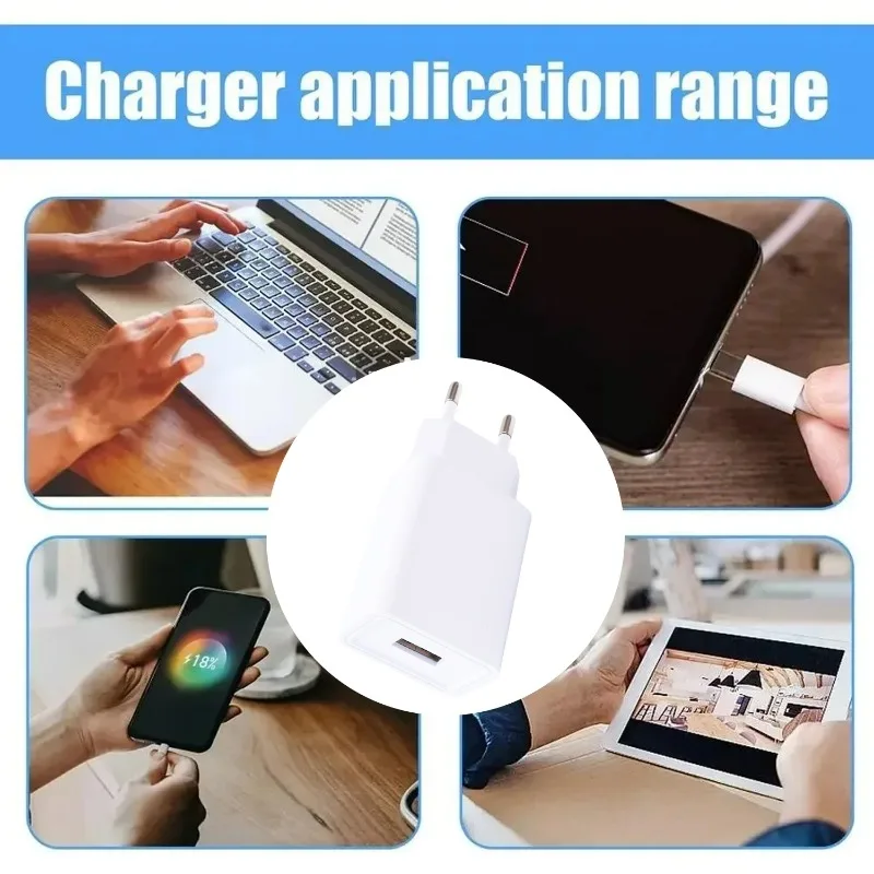 10W USB Fast Charger EU Plug 5V 1A 2A Mobile Phone Charger Power Adapter Travel Mobile Phone Quick Charge Wall USB Fast Charging