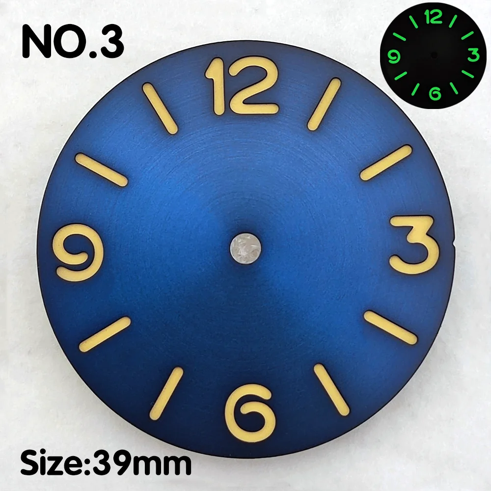 36/39mm dial fits ST2555 ST2557 movement dial ETA6497 ETA6498 movement dial luminescent watch dial customized dials