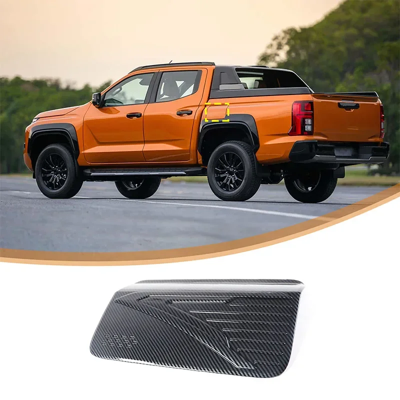 

For Mitsubishi Triton /L200 2024 ABS carbon fiber Car Exterior Fuel Tank Cap Trim Cover oil fuel cap Decorae Sticker Accessories