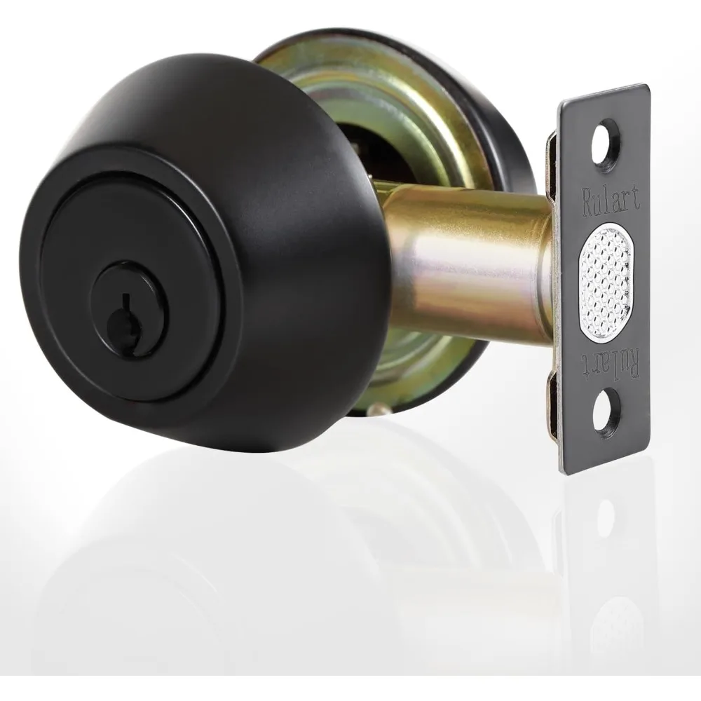 

Double keyed Deadbolt Lock - Keyed on Both Sides, 2-Way Adjustable Cylinder Deadbolt (Privacy/Passage), Satin Stainless Steel(Bl