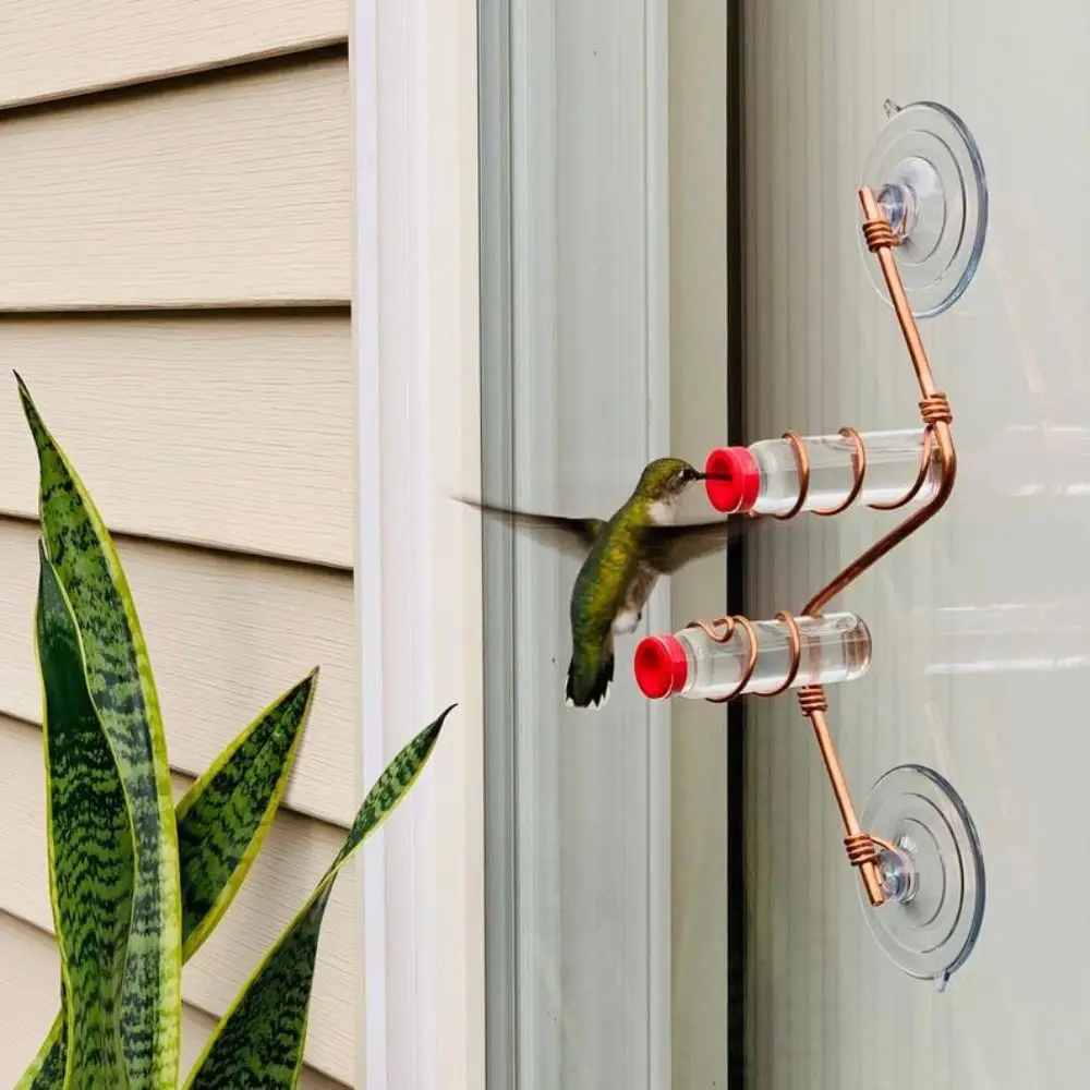 Nieuwe Buiten Glazen Decoratie Zuignap Kolibrie Feeder Zoete Feeders Vogel Feeder Creatief