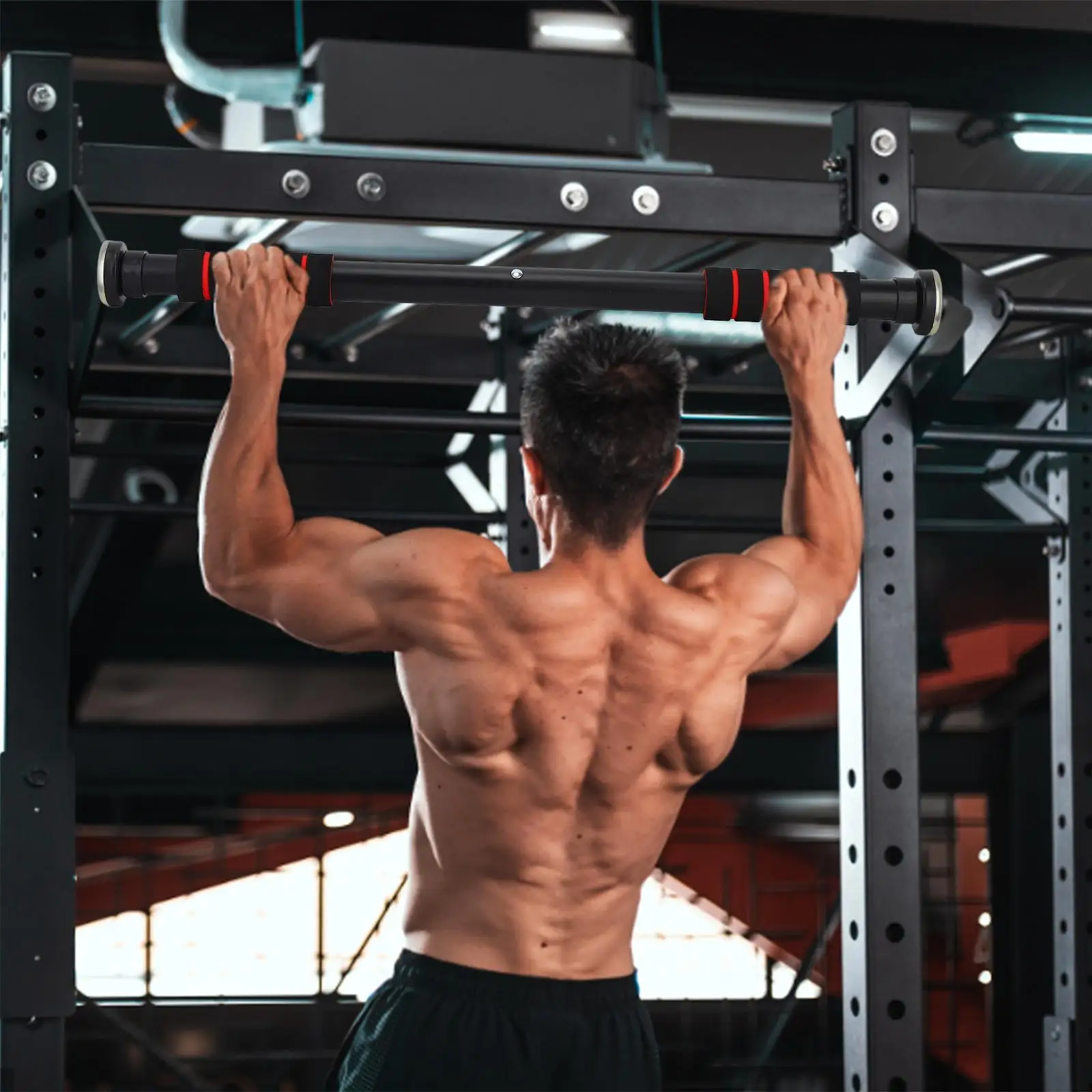 Chin up Bar No Screws Needed Non Slip Doors Pull up Bar Pull up Bar for Doorway for Home Gym Fitness Exercise Training Equipment