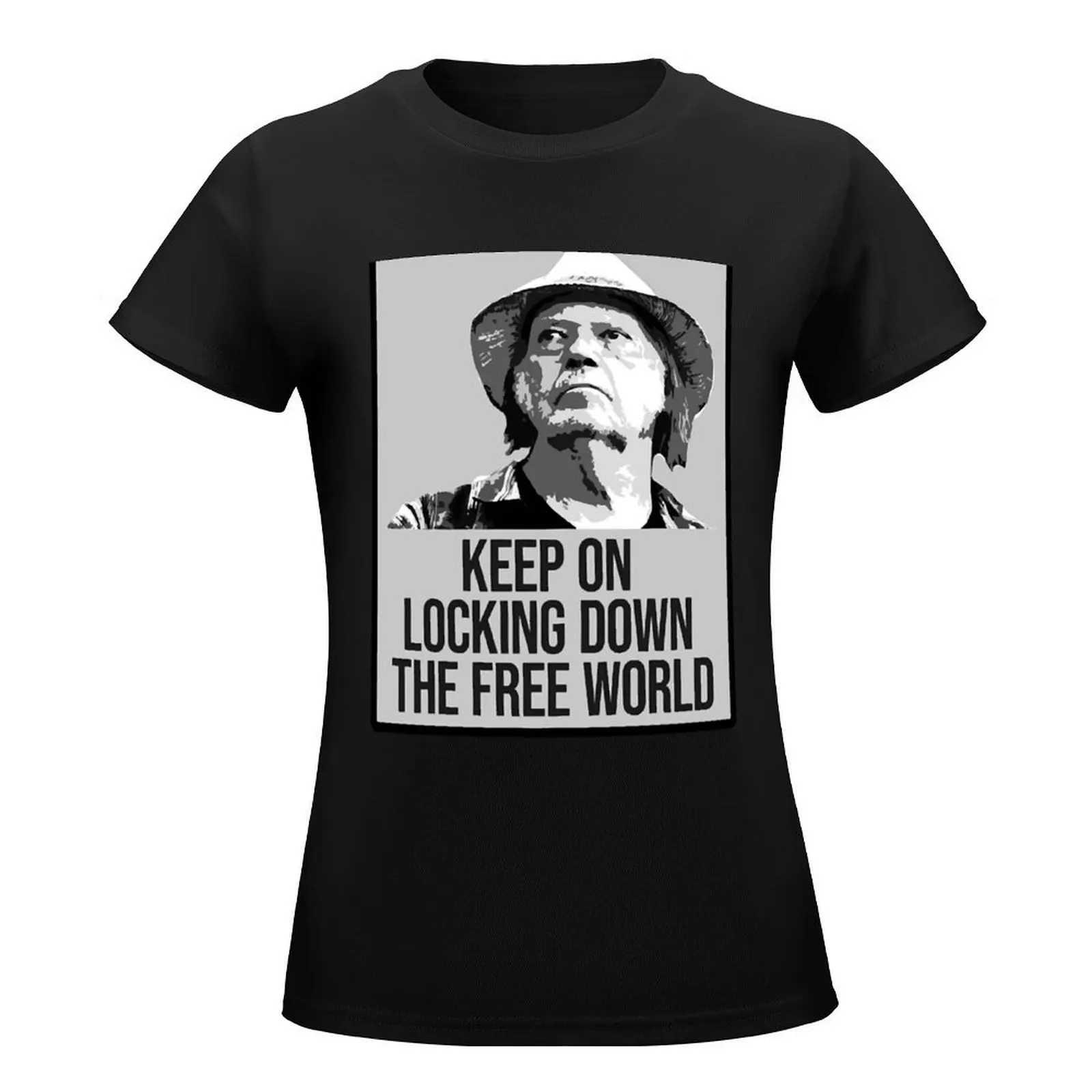 Neil Young Keep on locking T-Shirt tees plus size tops anime t-shirt dress for Women sexy