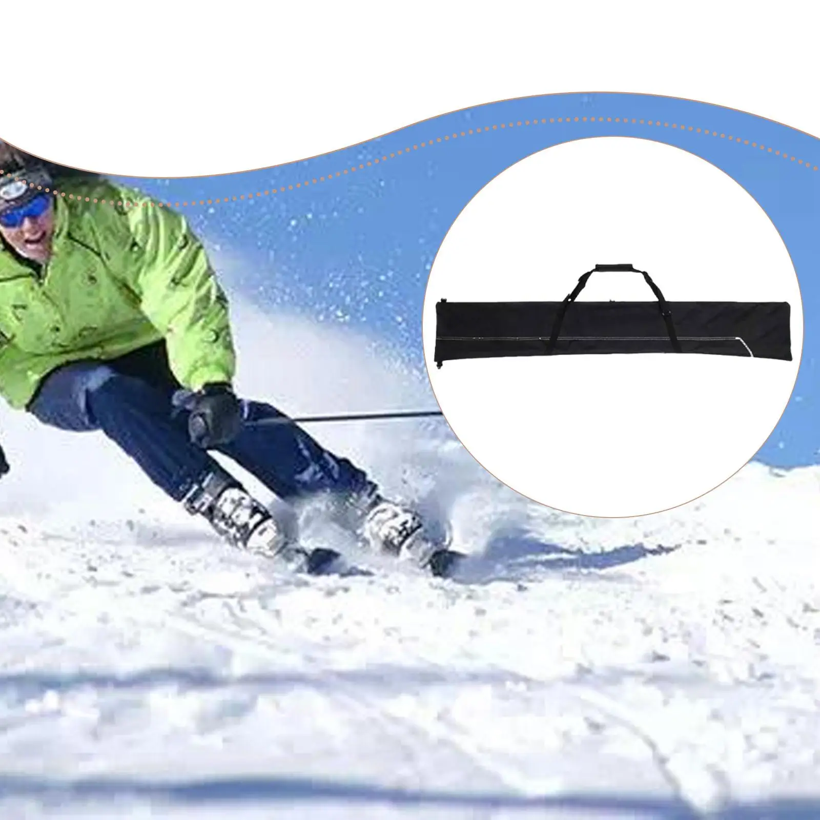 حقيبة أكسفورد من القماش على الجليد، معدات فصل رطبة وجافة احترافية تحل محل حقيبة الثلج السوداء من قماش أكسفورد للسفر والمشي لمسافات طويلة في الهواء الطلق #5