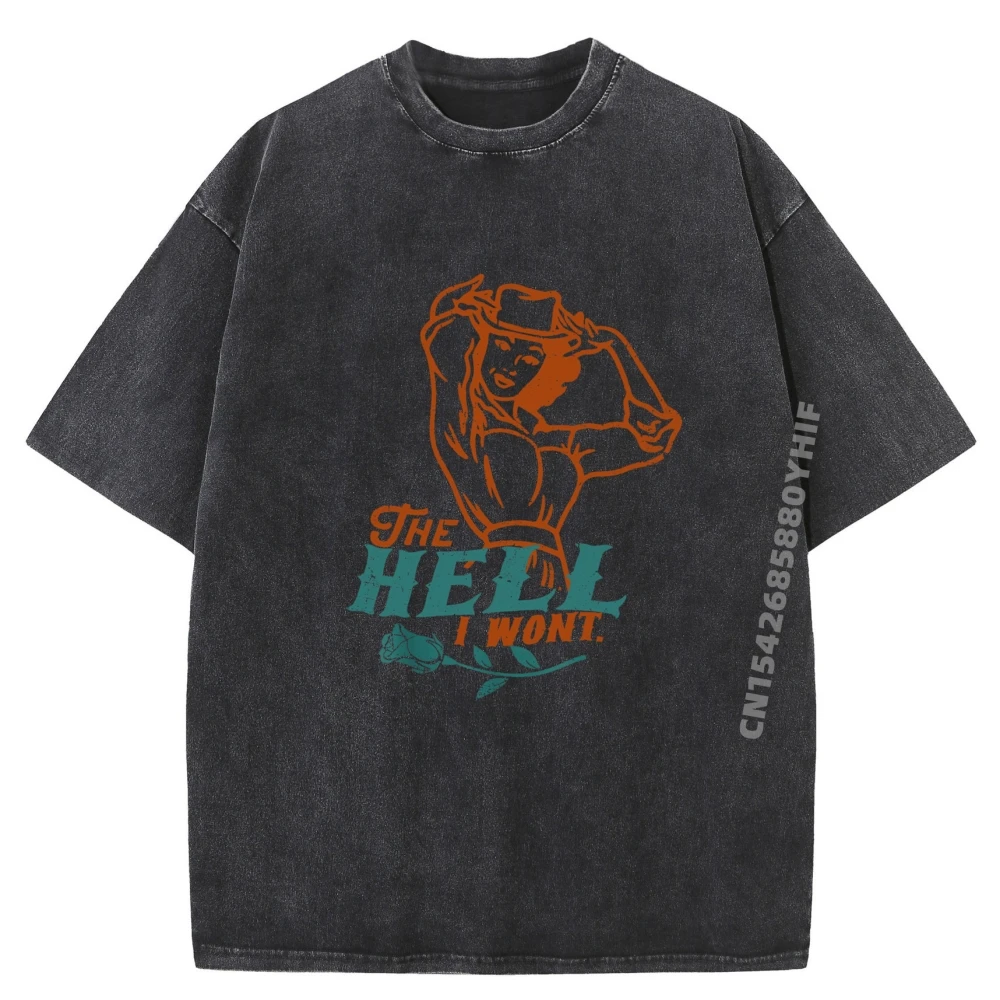 

The Hell I Won It Graphic Tshirt Men Tee Shirt Men Loose Printed Tshirt Mens Streetwear Washed Clothes