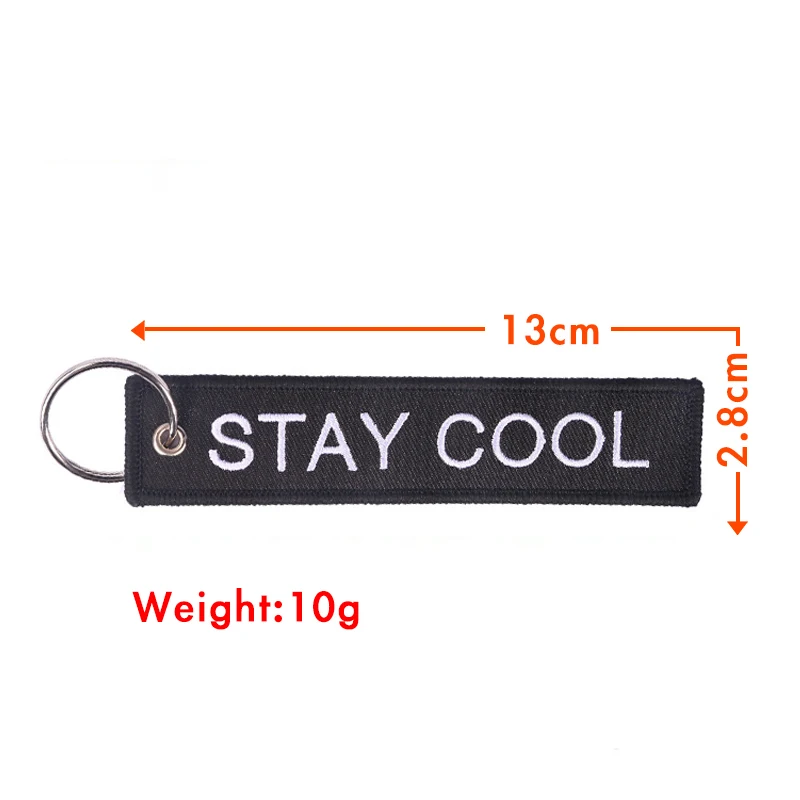 Awesome Everyday Stay Cool Double Sided Embroidery With Different Design Aviation Keychain Gifts Accessories Wholesale