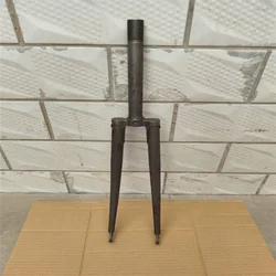 Blank Chrome-Molybdenum Steel 700C Highway Front Fork Retro Steel Frame Car Fork Sleeve Brazed 25.4 Tooth C Brake