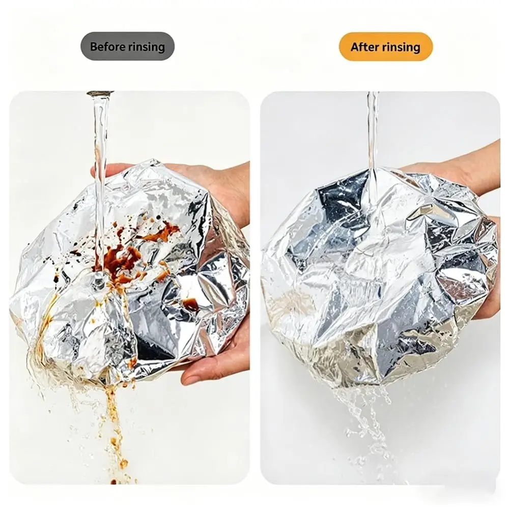 10/20Pcs Thickened Aluminum Foil Covers Reusable Elastic Edge Food Insulation Covers Heat Resistant Food Storage Covers