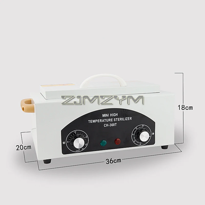 صندوق تنظيف أدوات معدني بدرجة حرارة عالية مع معقم للحرارة الجافة مع تحكم في درجة الحرارة ومؤقت، لأظافر صالونات التجميل والسبا