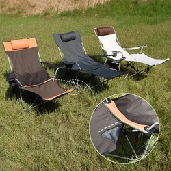 Outdoor Klapp Camping Stuhl Rückenlehne Mit Fußstütze Tragbare Bett Nickerchen Stuhl Für Camping Angeln Faltbare Strand Lounge Stuhl