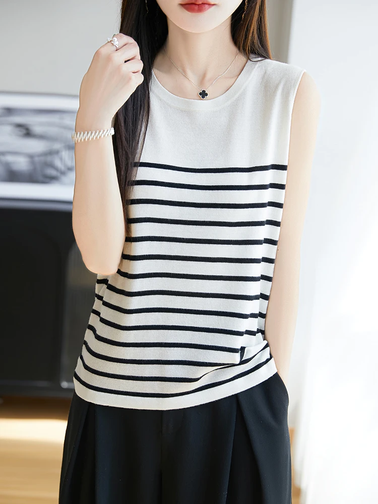 الحرير محبوك حزام سترة المرأة الجديدة جولة Ne Svel ملابس خارجية Bla الأبيض المشارب عارضة الصيف رقيقة Sle