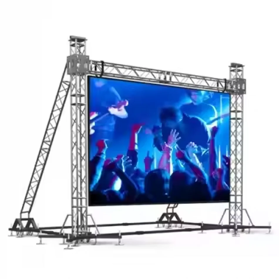 High-end P2.604P2.976P3.91P4.81 Indoor SMD Rental Full Color LED Display Cabinet 500x1000mm Hard Connection