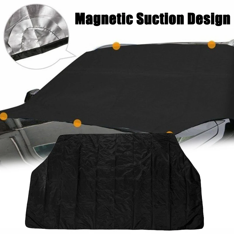 

Winter Car Windshield Snow Shield Auto Magnetic Suction Windshield Waterproof Snow Shades Car Accessories Exterior 210x125cm 1Pc