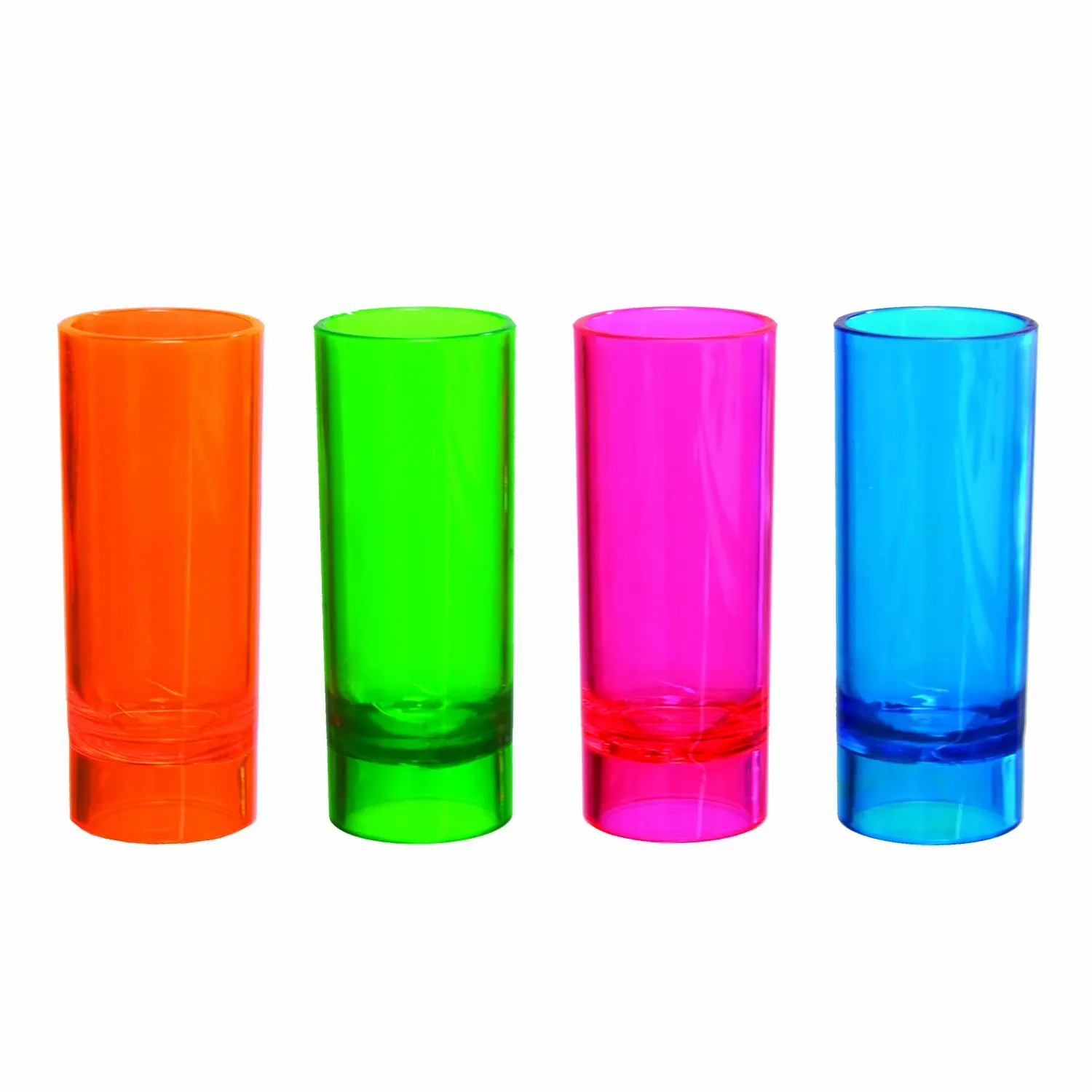 

N21090 Яркое жесткое пластиковое стекло для шутера, 2 унции. Емкость, разные неоновые розовые/зеленые/синие/оранжевые (12 упаковок по 10 шт.