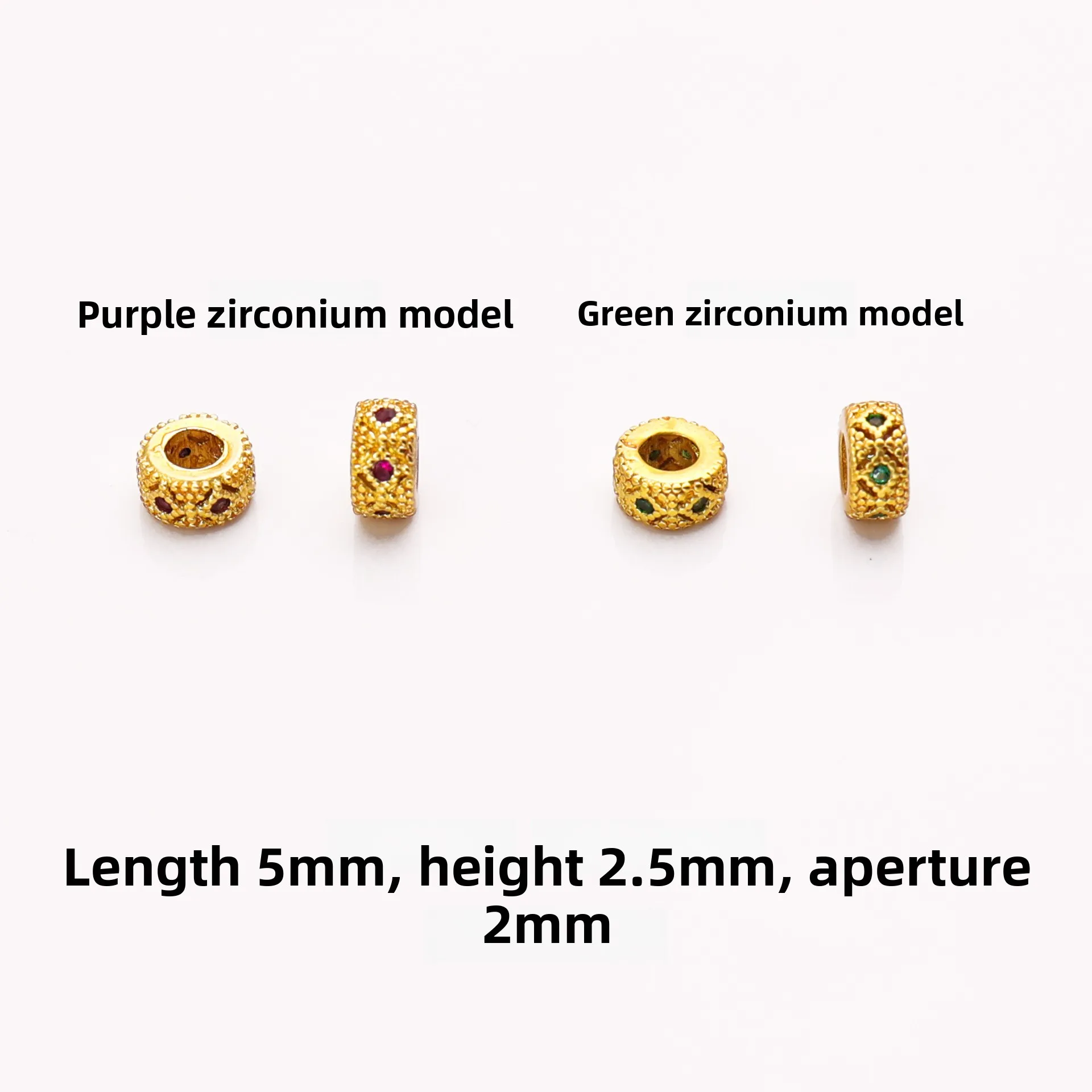Chinese Style Lucky Gold Plated Zircon Inlaid Spacer Beads For Diy Jewelry Making Bracelet Weaving Blessing Wealth Jewelry Acces