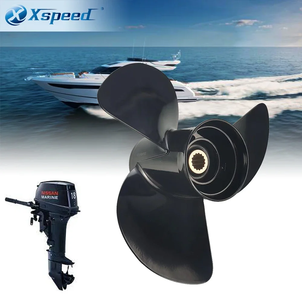 Hot Sale 13 3/4 X 15 OEM Aluminum Outboard Prop For Fishing Boat Fast Speed 765182